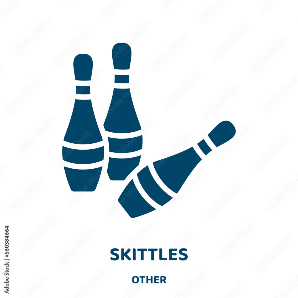 Poster skittles vector icon from other collection. game filled flat symbol for mobile concept and web desig