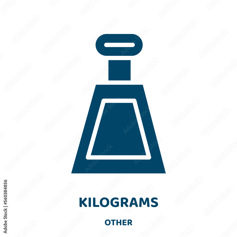 Poster kilograms vector icon from other collection. kilogram filled flat symbol for mobile concept and web 