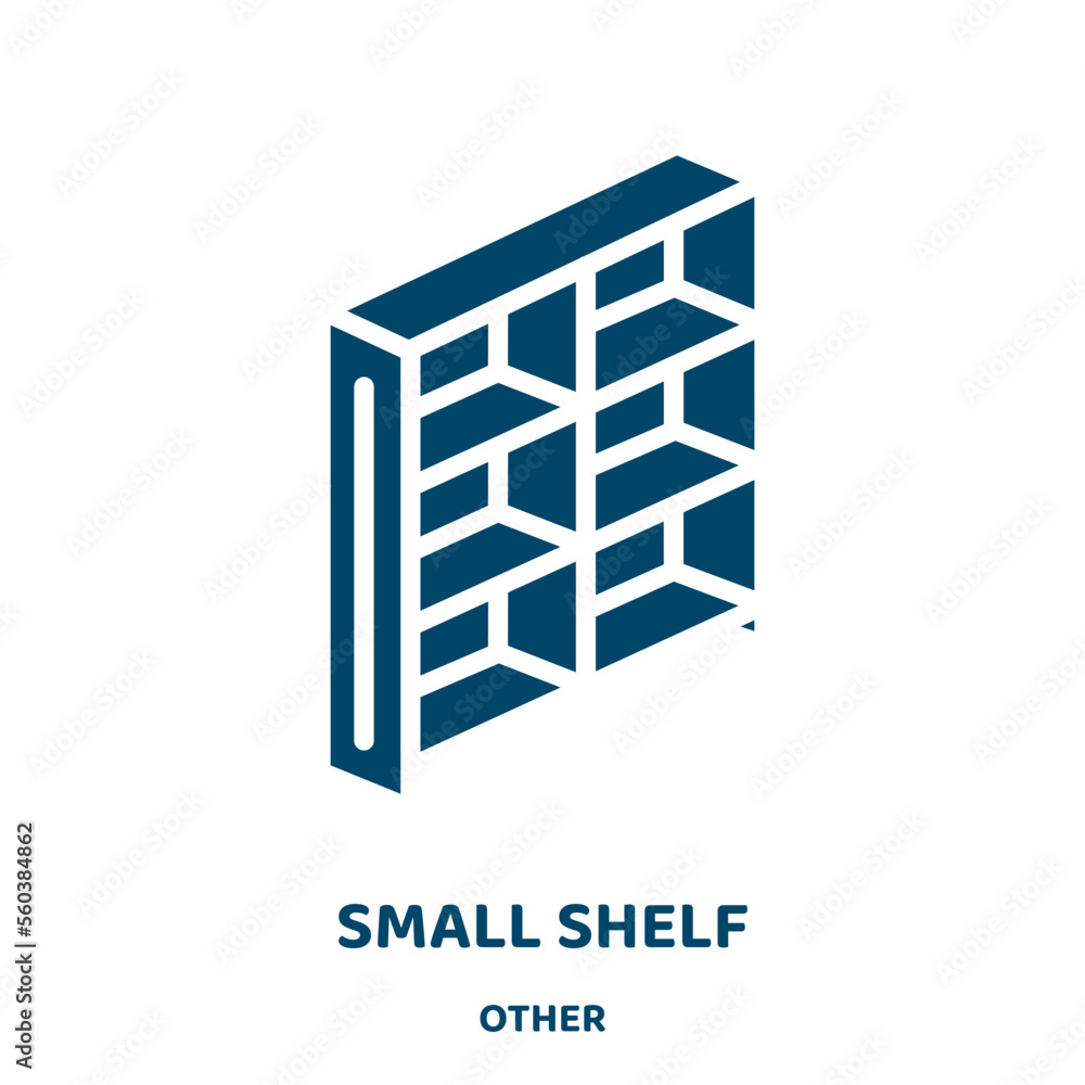 Poster small shelf vector icon from other collection. small filled flat symbol for mobile concept and web d