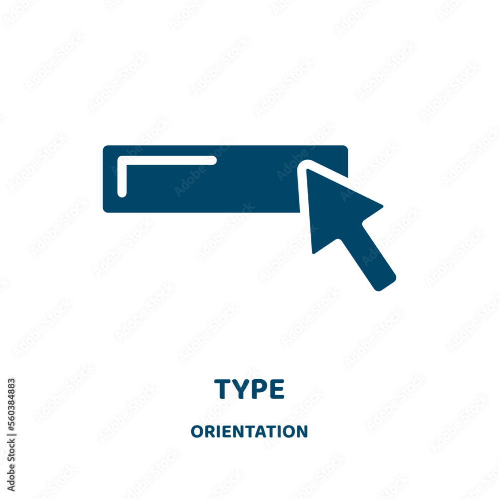 Aufkleber type vector icon from orientation collection. business filled flat symbol for mobile concept and web