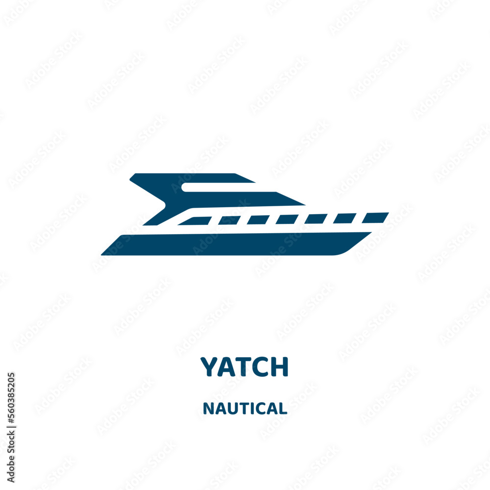 Poster yatch vector icon from nautical collection. ship filled flat symbol for mobile concept and web desig