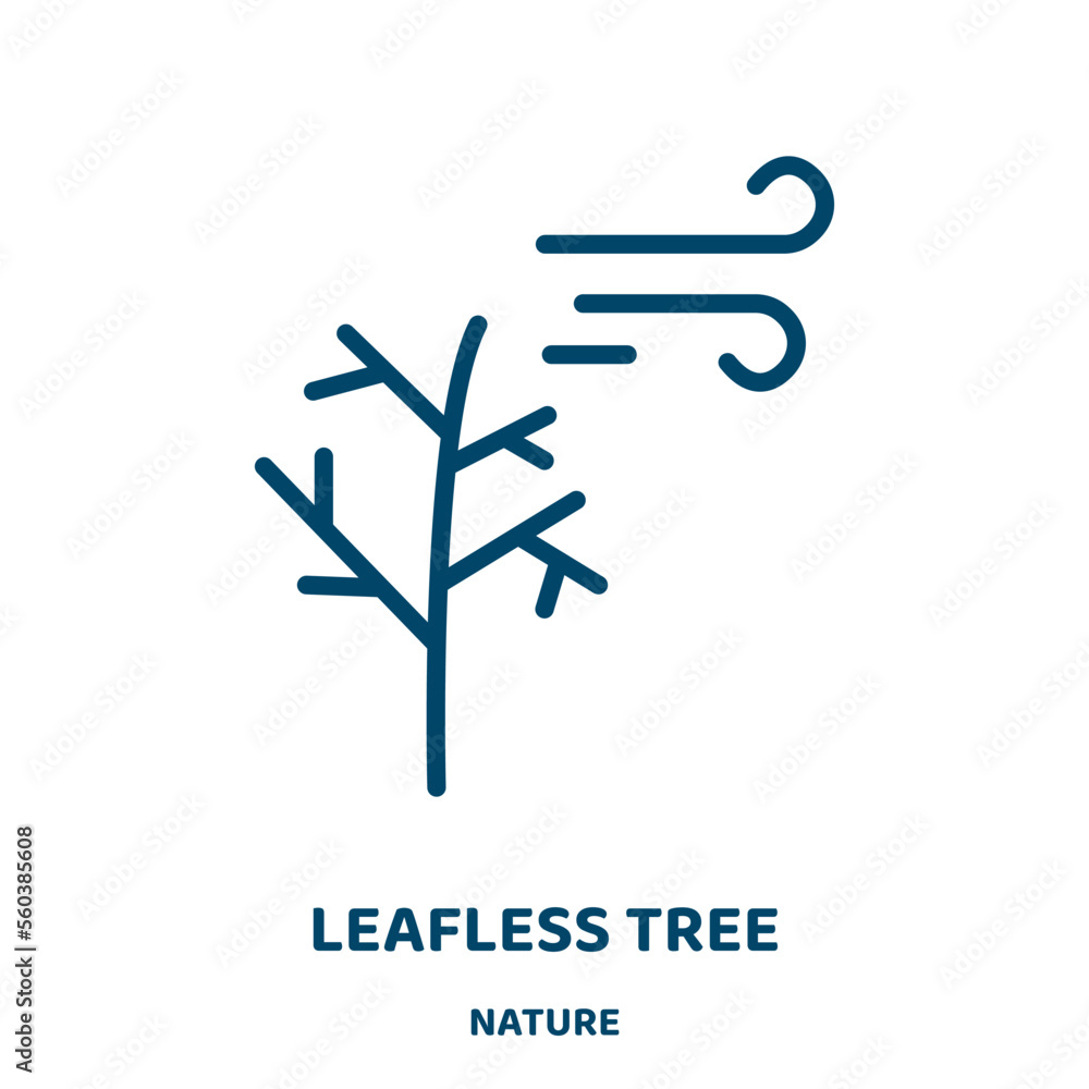Poster leafless tree vector icon from nature collection. leafless filled flat symbol for mobile concept and