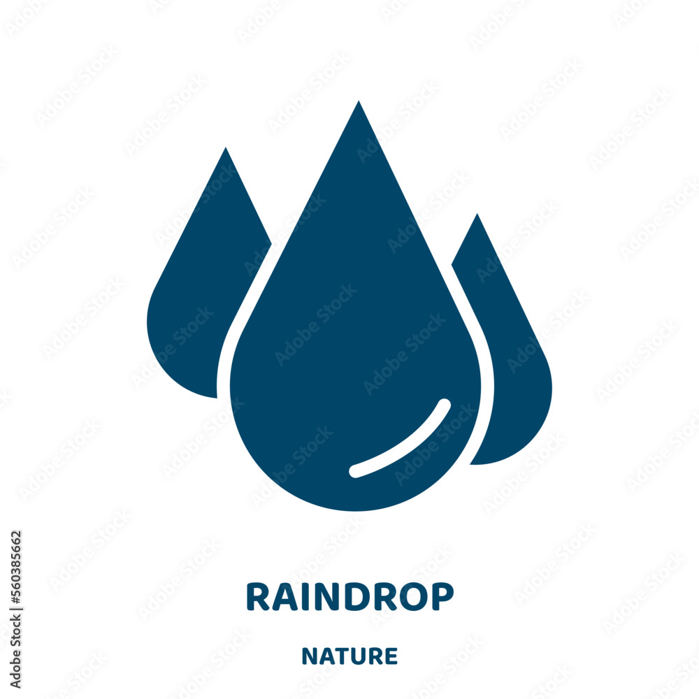 Poster raindrop vector icon from nature collection. drop filled flat symbol for mobile concept and web desi