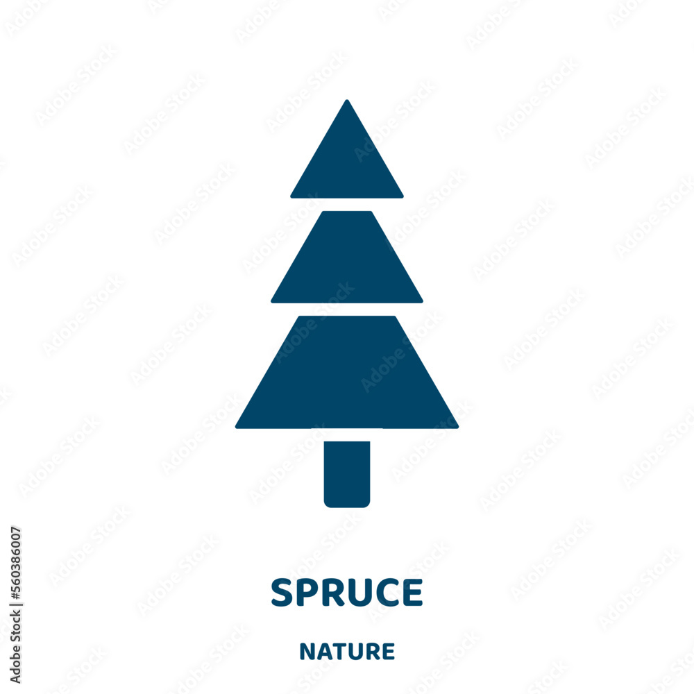Poster spruce vector icon from nature collection. tree filled flat symbol for mobile concept and web design