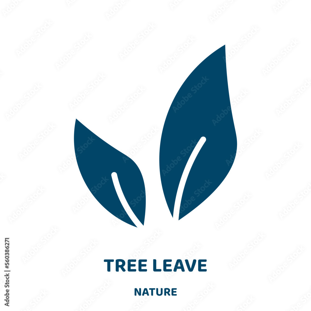 Poster tree leave vector icon from nature collection. tree filled flat symbol for mobile concept and web de