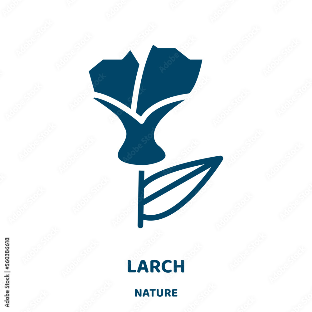 Poster larch vector icon from nature collection. branch filled flat symbol for mobile concept and web desig