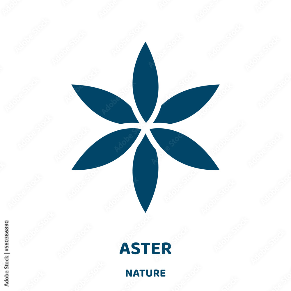 Poster aster vector icon from nature collection. nature filled flat symbol for mobile concept and web desig