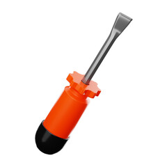 Premium Tool screw driver icon 3d rendering on isolated background PNG