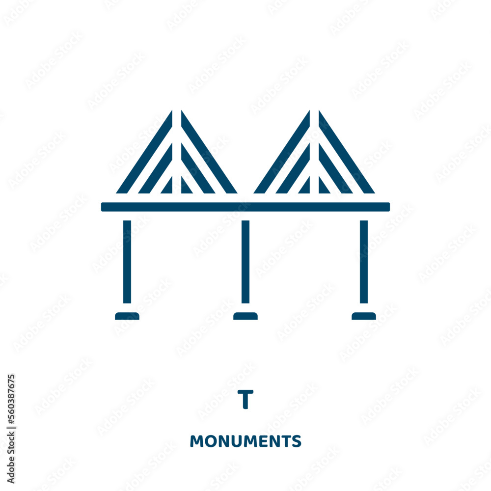 Aufkleber t vector icon from monuments collection. viaduct filled flat symbol for mobile concept and web desig