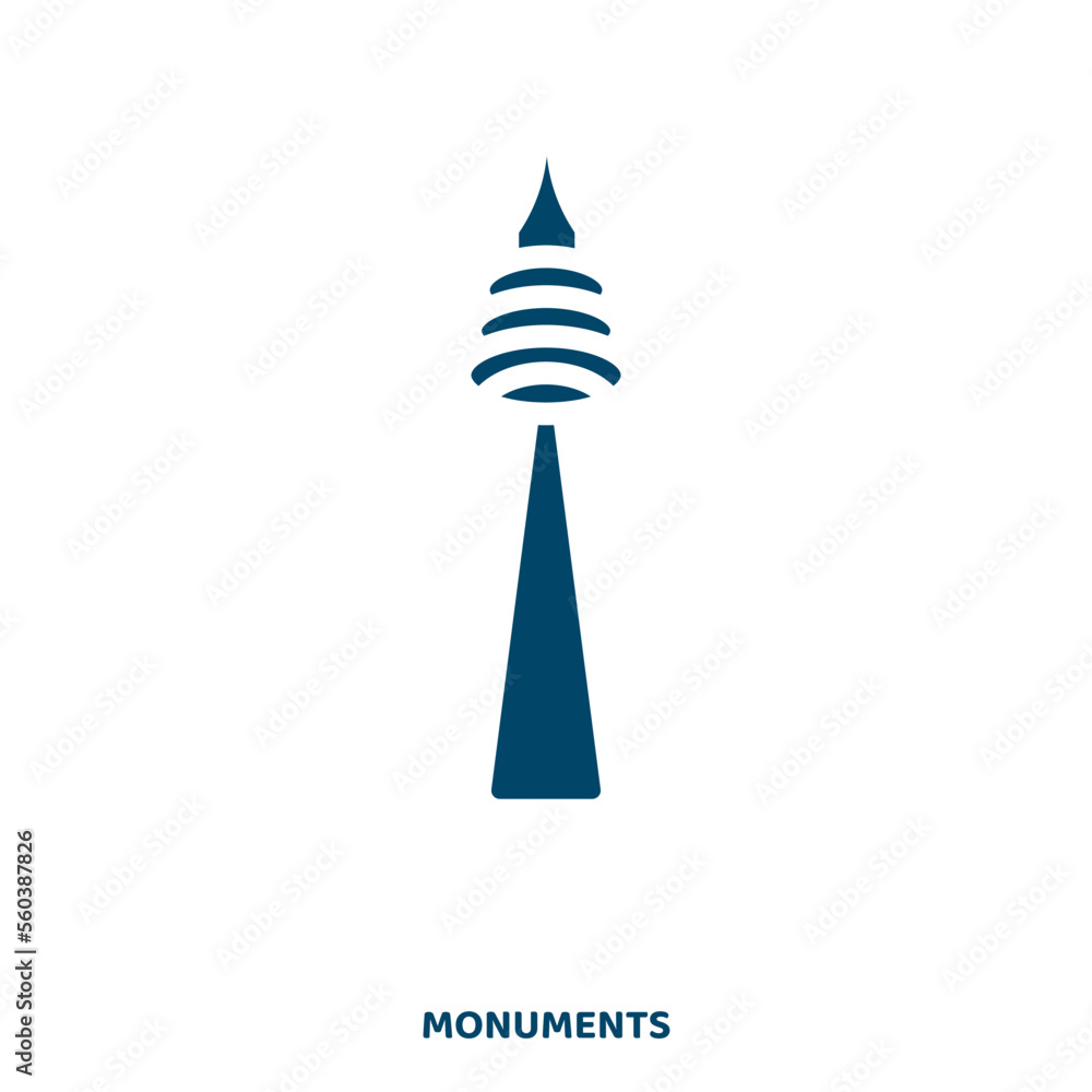 Poster vector icon from monuments collection. tower filled flat symbol for mobile concept and web design. b