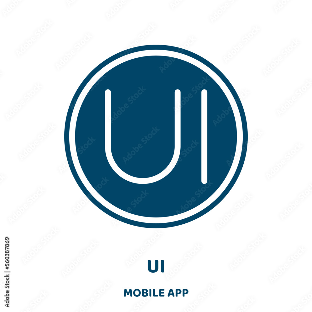 Poster ui vector icon from mobile app collection. simple filled flat symbol for mobile concept and web desi