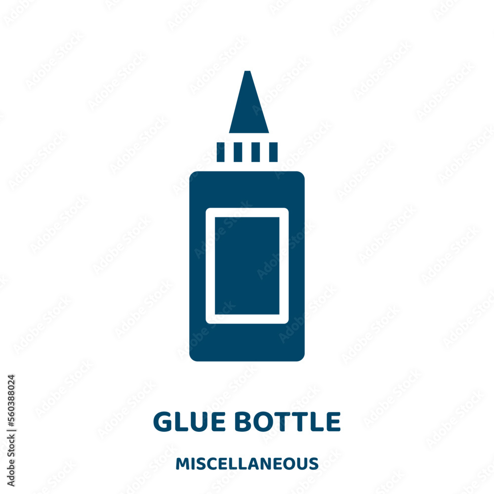 Poster glue bottle vector icon from miscellaneous collection. container filled flat symbol for mobile conce