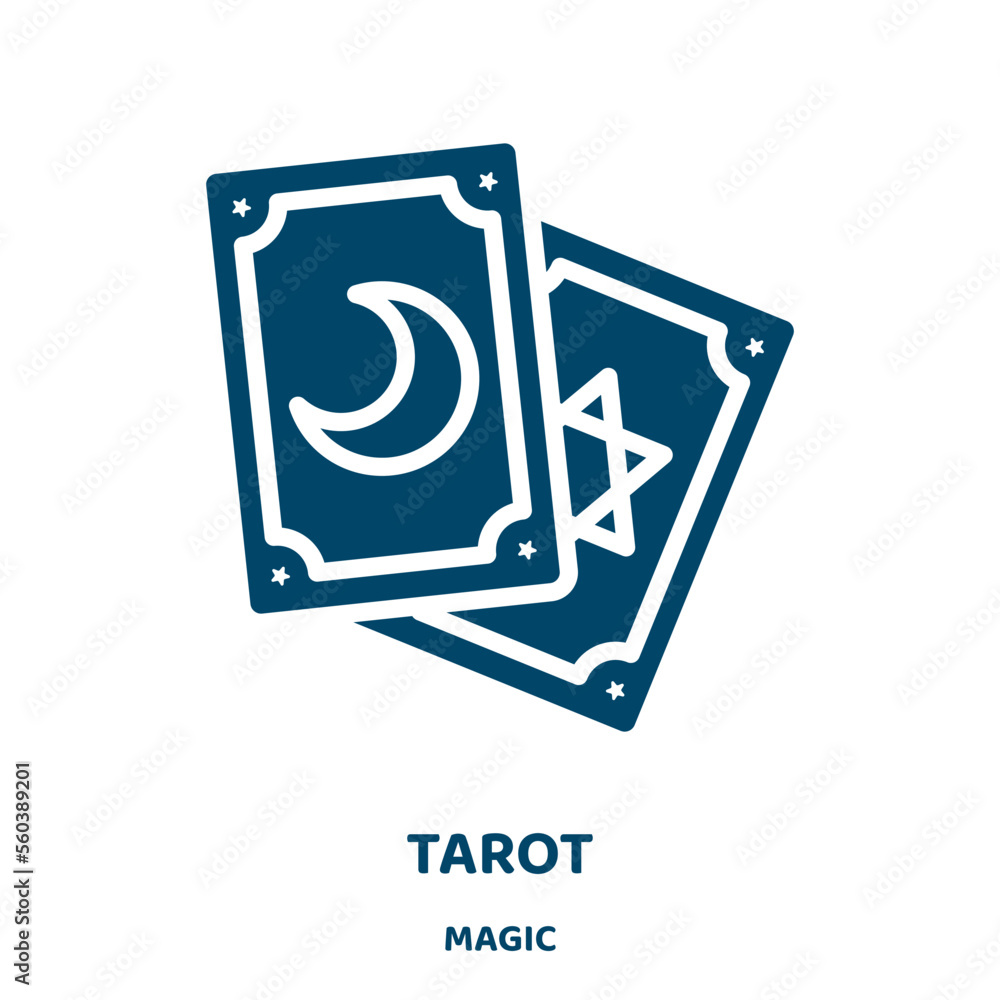 Poster tarot vector icon from magic collection. magic filled flat symbol for mobile concept and web design.