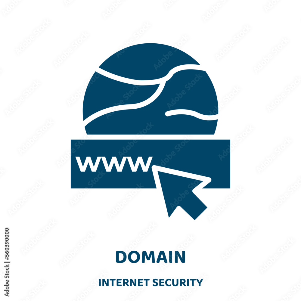 Poster domain vector icon from internet security collection. internet filled flat symbol for mobile concept