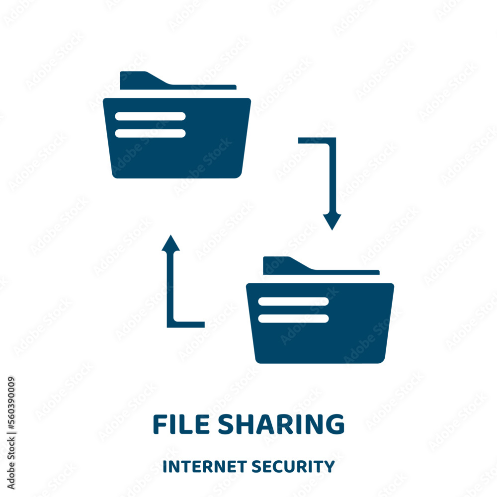 Poster file sharing vector icon from internet security collection. data filled flat symbol for mobile conce