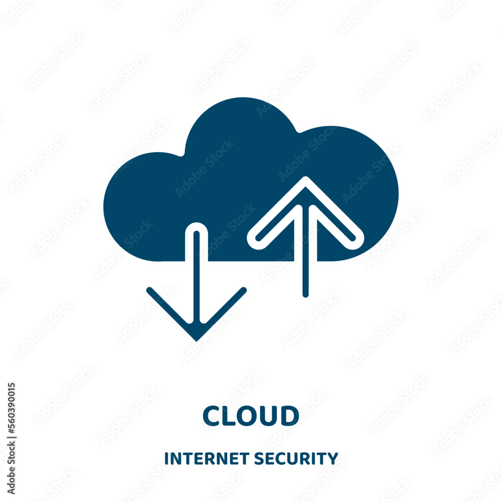 Aufkleber cloud vector icon from internet security collection. network filled flat symbol for mobile concept a
