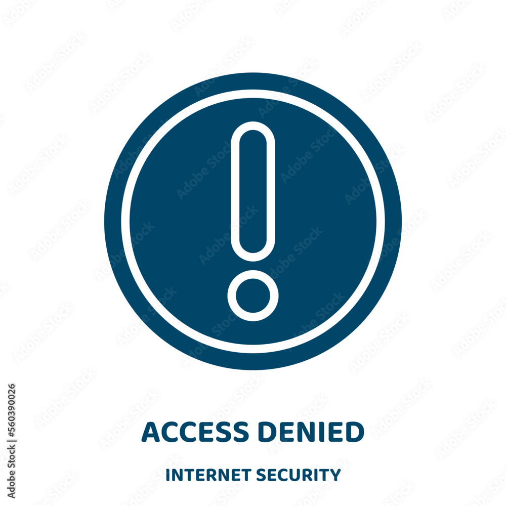 Poster access denied vector icon from internet security collection. access filled flat symbol for mobile co