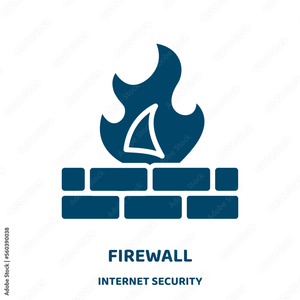 Poster firewall vector icon from internet security collection. secure filled flat symbol for mobile concept