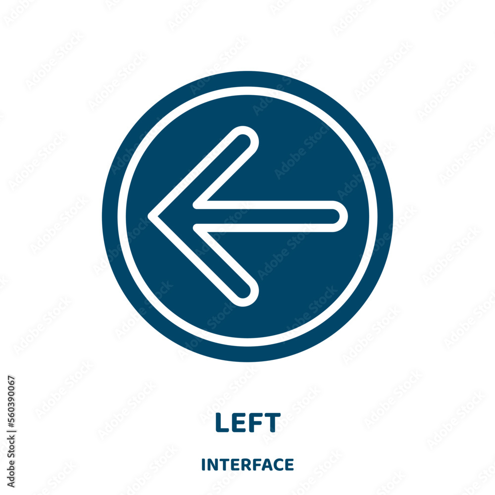 Poster left vector icon from interface collection. right filled flat symbol for mobile concept and web desi
