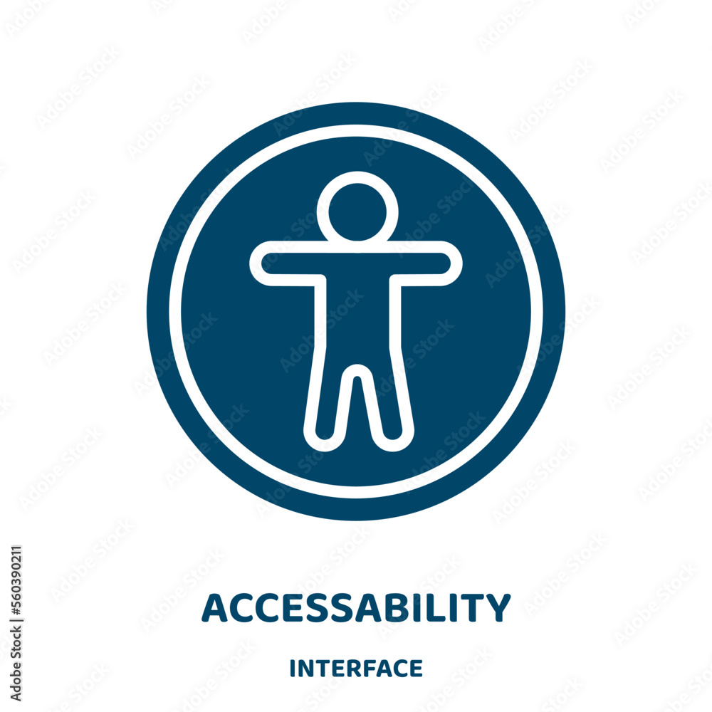 Poster accessability vector icon from interface collection. internet filled flat symbol for mobile concept 