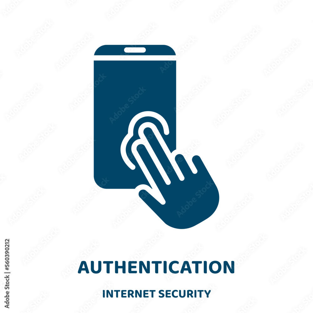 Poster authentication vector icon from internet security collection. access filled flat symbol for mobile c