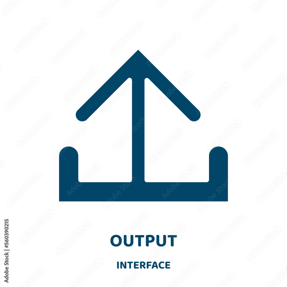 Poster output vector icon from interface collection. input filled flat symbol for mobile concept and web de