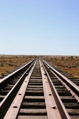 railway tracks in the countryside