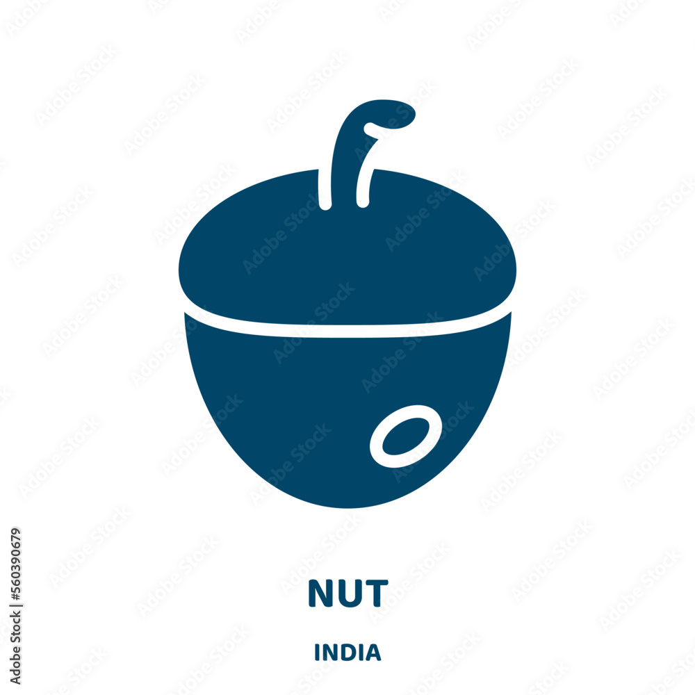 Poster nut vector icon from india collection. collection filled flat symbol for mobile concept and web desi