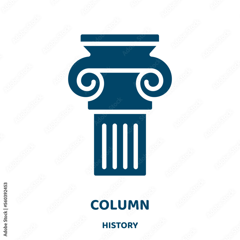 Poster column vector icon from history collection. chart filled flat symbol for mobile concept and web desi