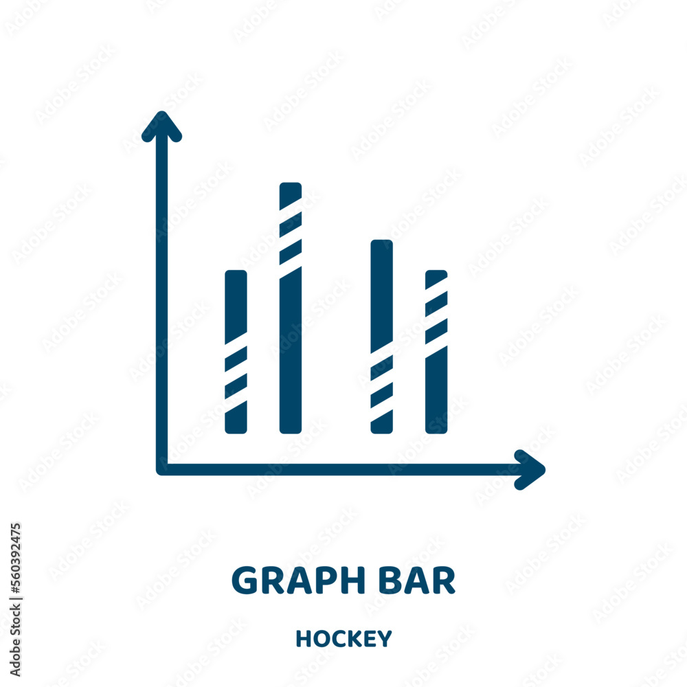 Aufkleber graph bar vector icon from hockey collection. data filled flat symbol for mobile concept and web des