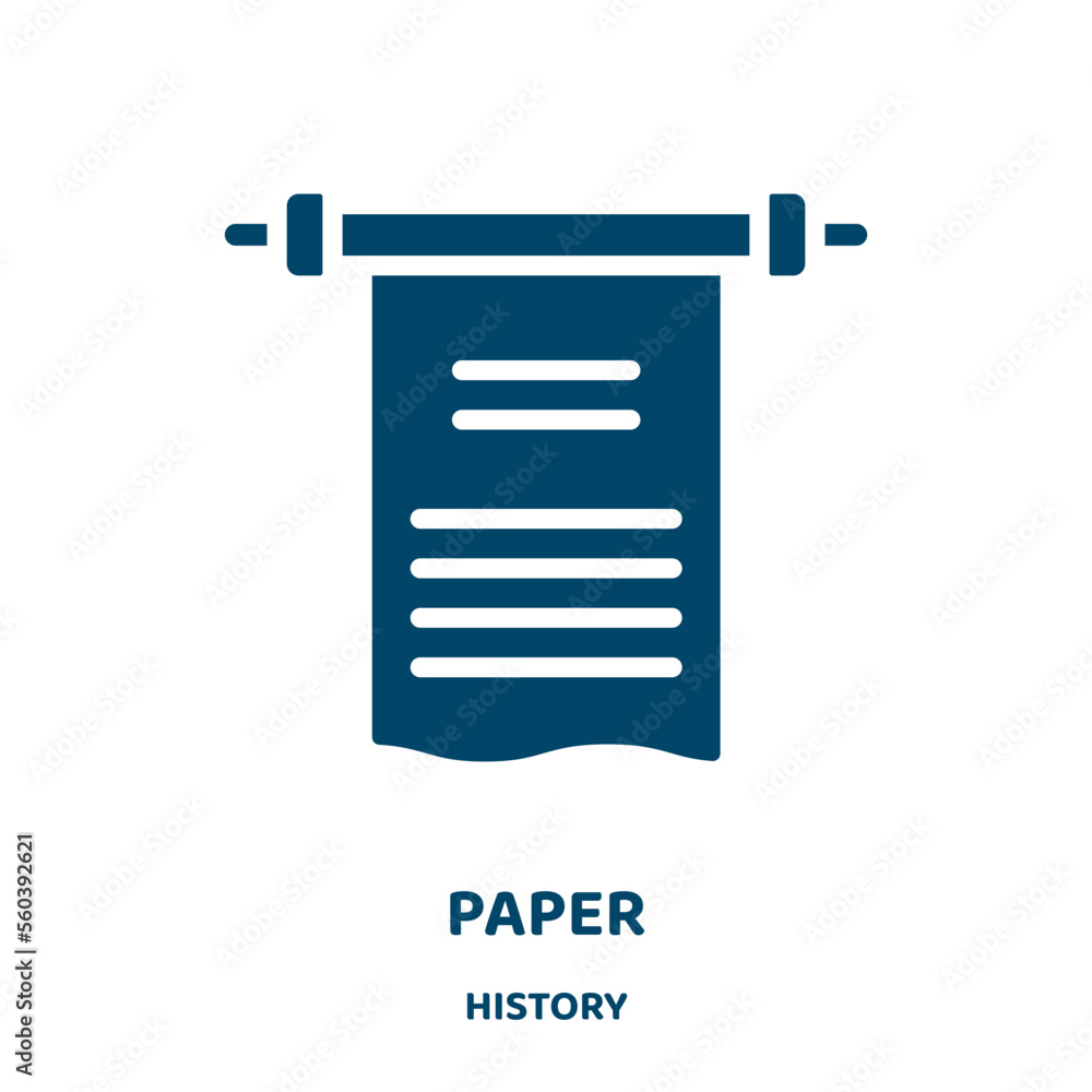 Aufkleber paper vector icon from history collection. document filled flat symbol for mobile concept and web de