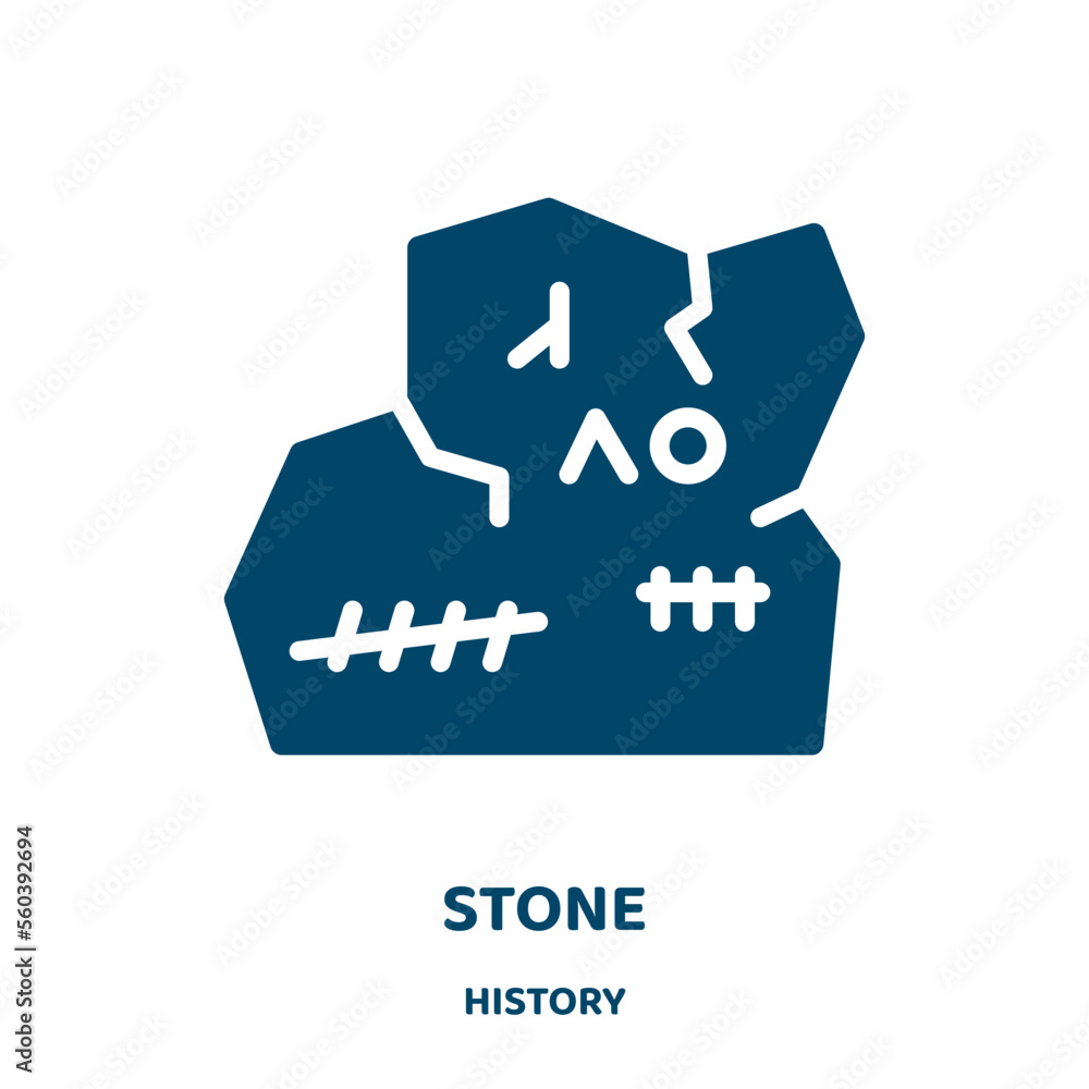 Poster stone vector icon from history collection. building filled flat symbol for mobile concept and web de