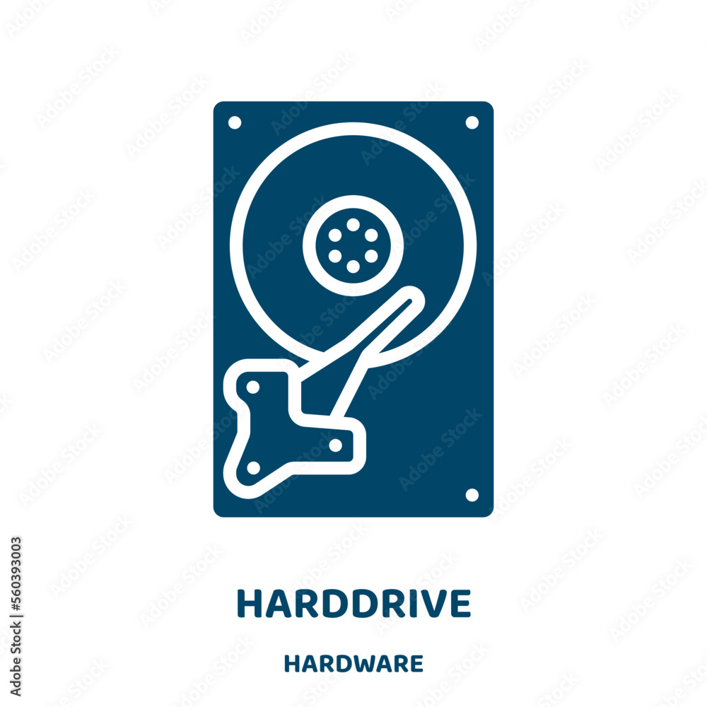 Aufkleber harddrive vector icon from hardware collection. file filled flat symbol for mobile concept and web d