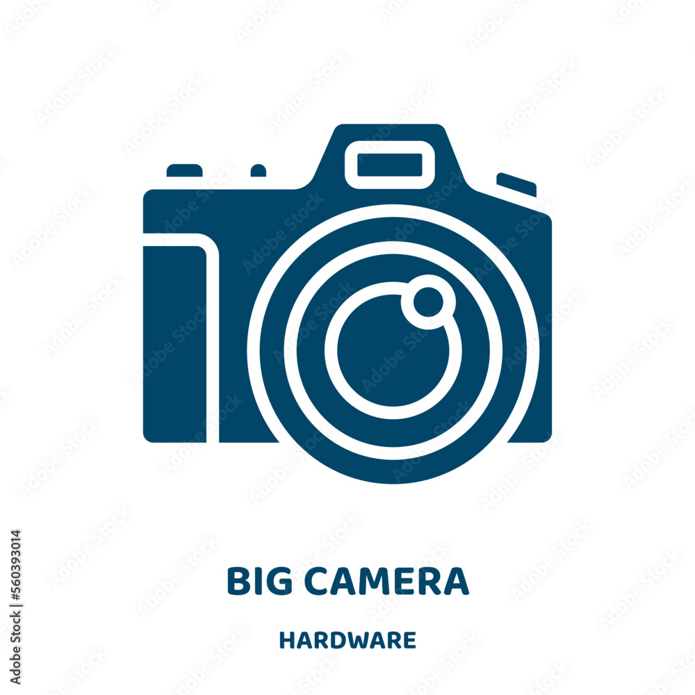 Aufkleber big camera vector icon from hardware collection. camera filled flat symbol for mobile concept and we
