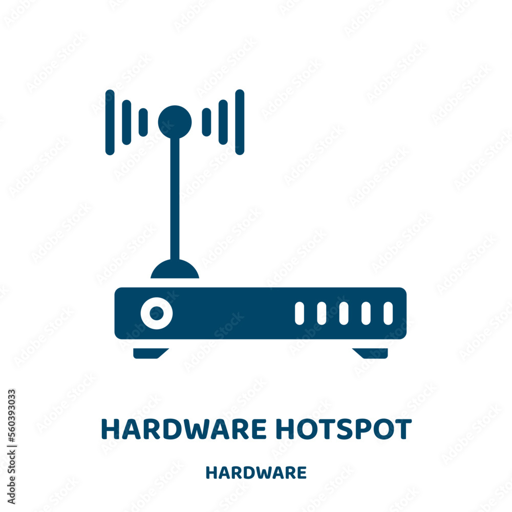 Aufkleber hardware hotspot vector icon from hardware collection. hardware filled flat symbol for mobile concep