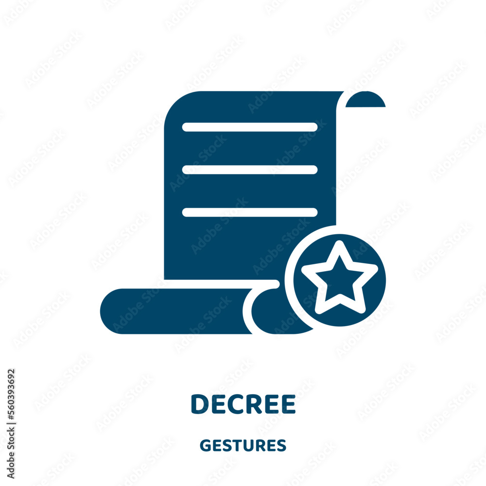 Poster decree vector icon from gestures collection. ancient filled flat symbol for mobile concept and web d