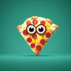 Cute Pizza Character - obrazy, fototapety, plakaty