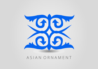 Islamic ornament vector, persian motiff. Asian floral designs. Abstract Asian elements of the national pattern of the ancient nomads of the Kazakhs, Kyrgyz, Mongols, Tatars, Uzbeks, Tajiks and other