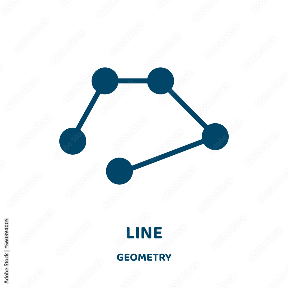 Poster line vector icon from geometry collection. hand filled flat symbol for mobile concept and web design