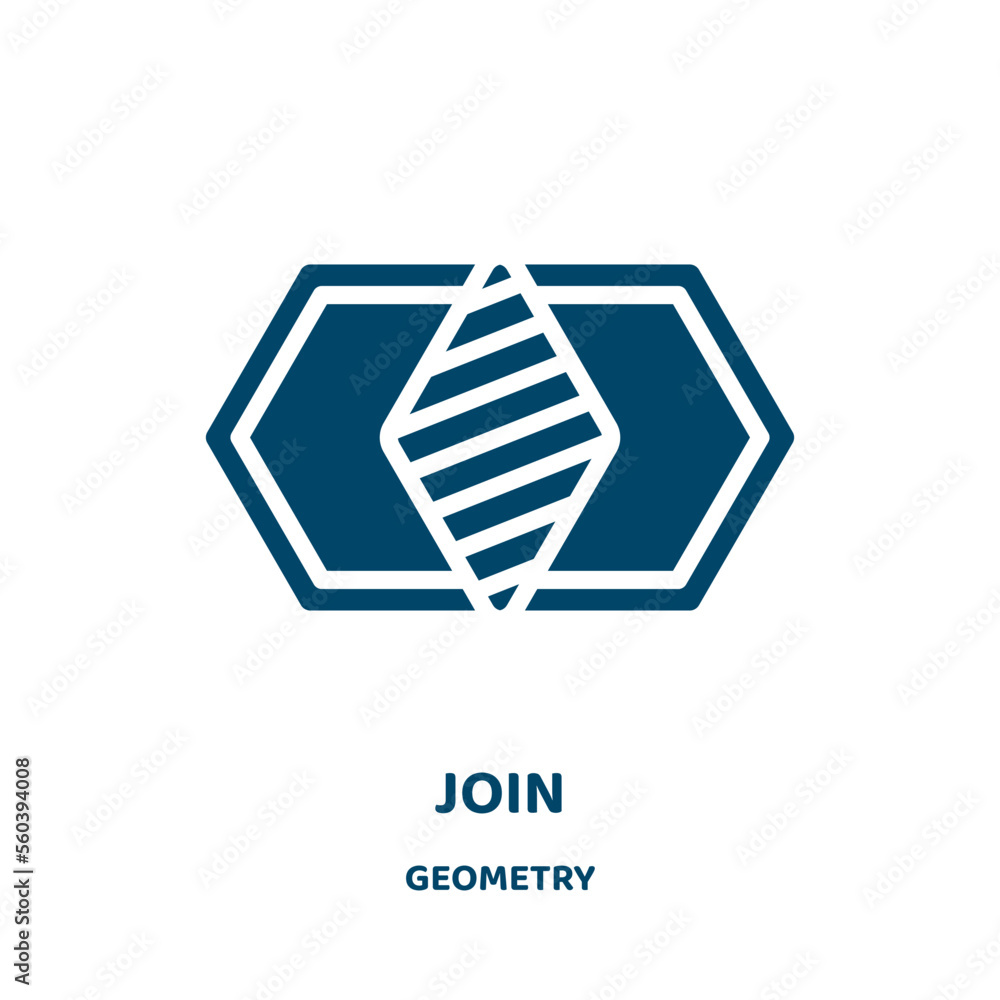 Poster join vector icon from geometry collection. teamwork filled flat symbol for mobile concept and web de