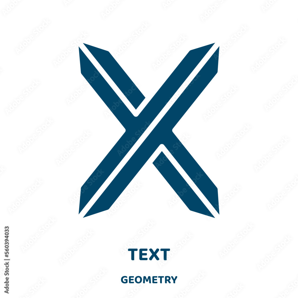 Poster text vector icon from geometry collection. business filled flat symbol for mobile concept and web de