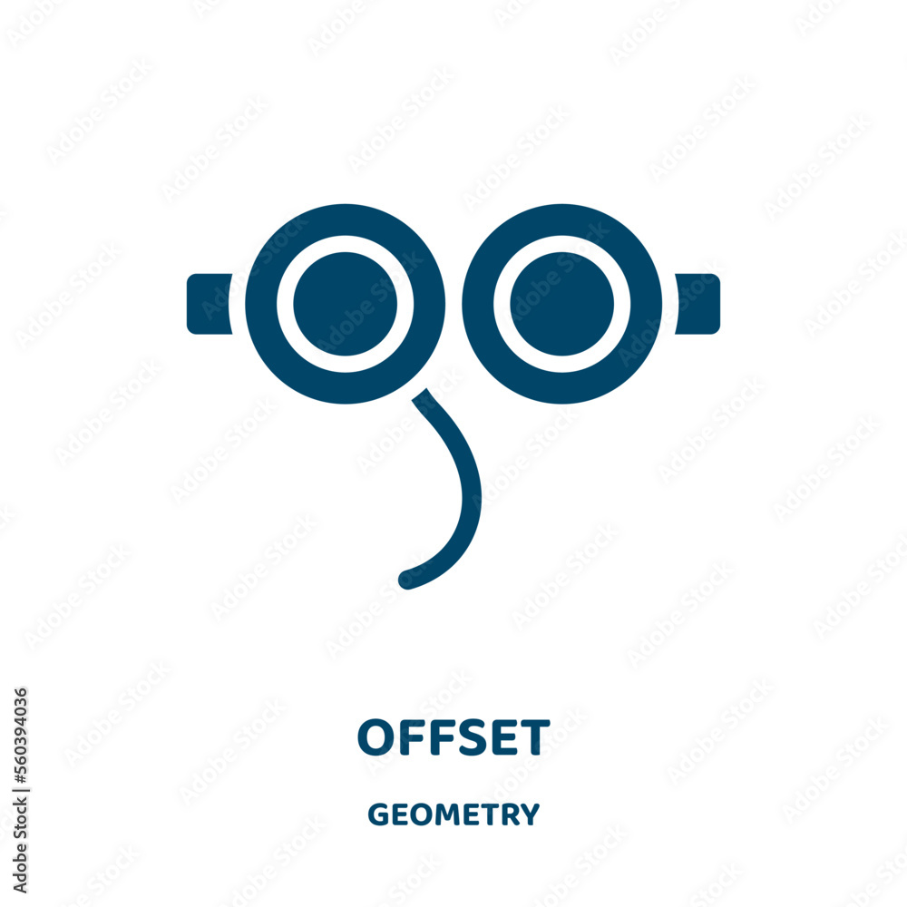 Poster offset vector icon from geometry collection. industry filled flat symbol for mobile concept and web 