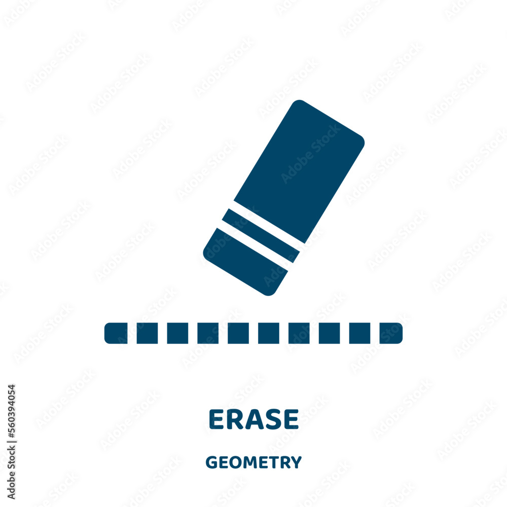 Poster erase vector icon from geometry collection. delete filled flat symbol for mobile concept and web des