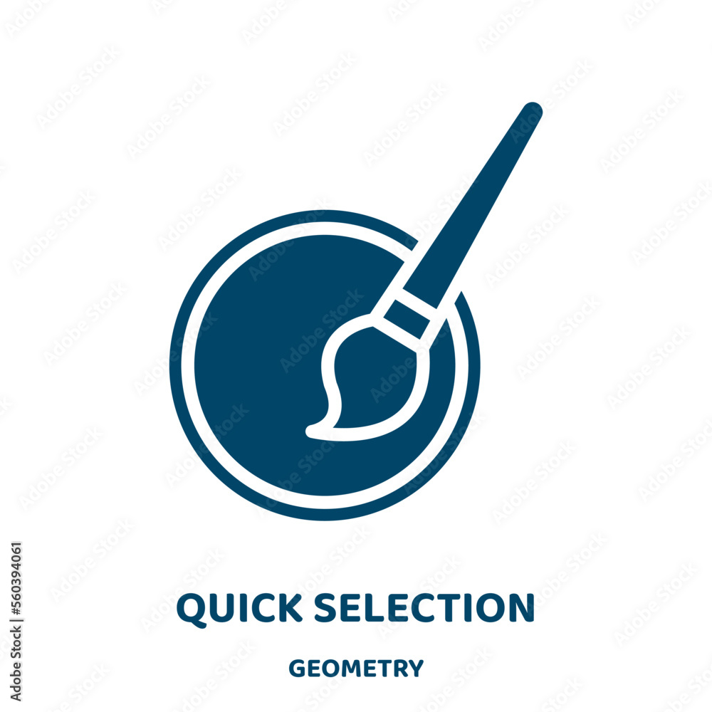Poster quick selection vector icon from geometry collection. quick filled flat symbol for mobile concept an