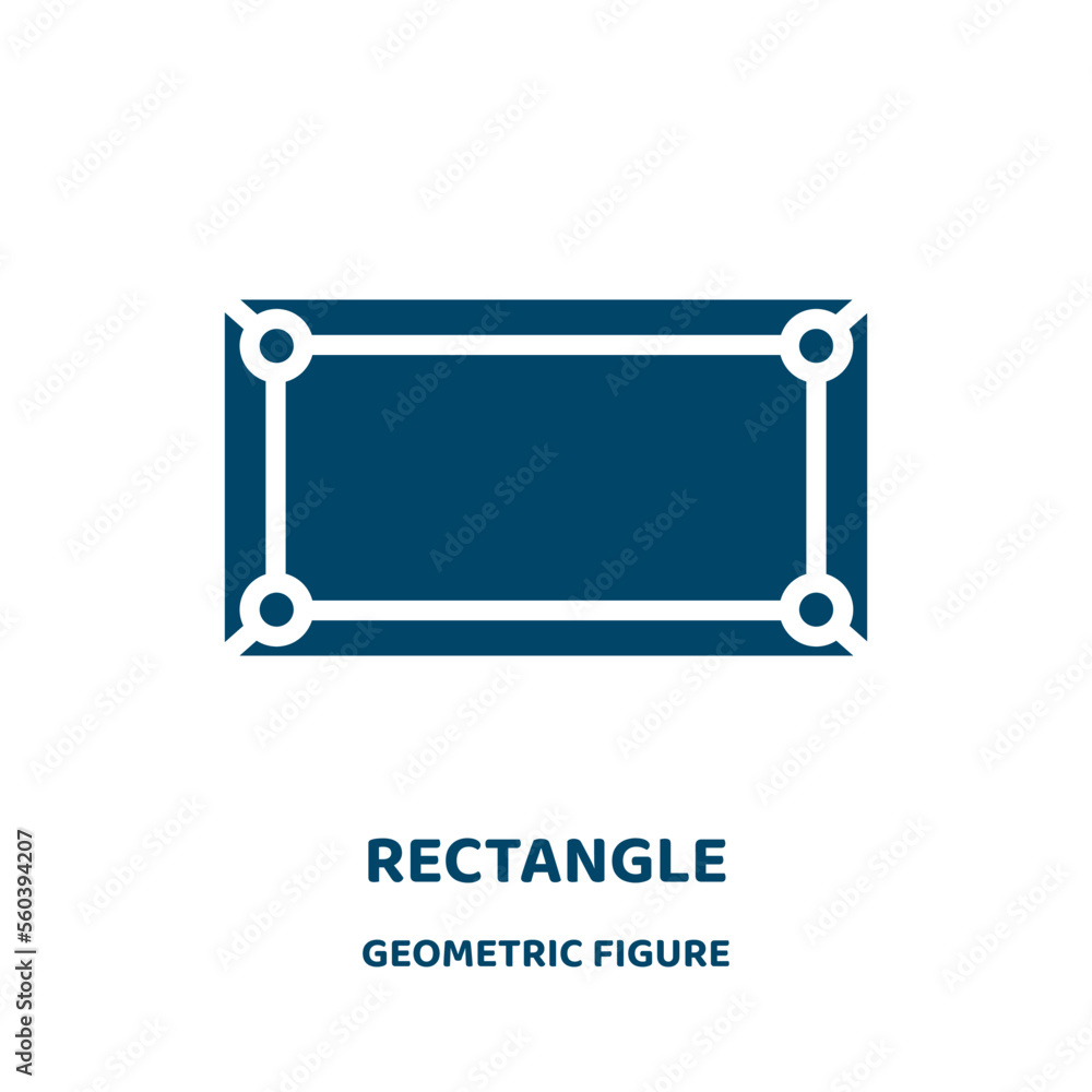 Poster rectangle vector icon from geometric figure collection. simple filled flat symbol for mobile concept
