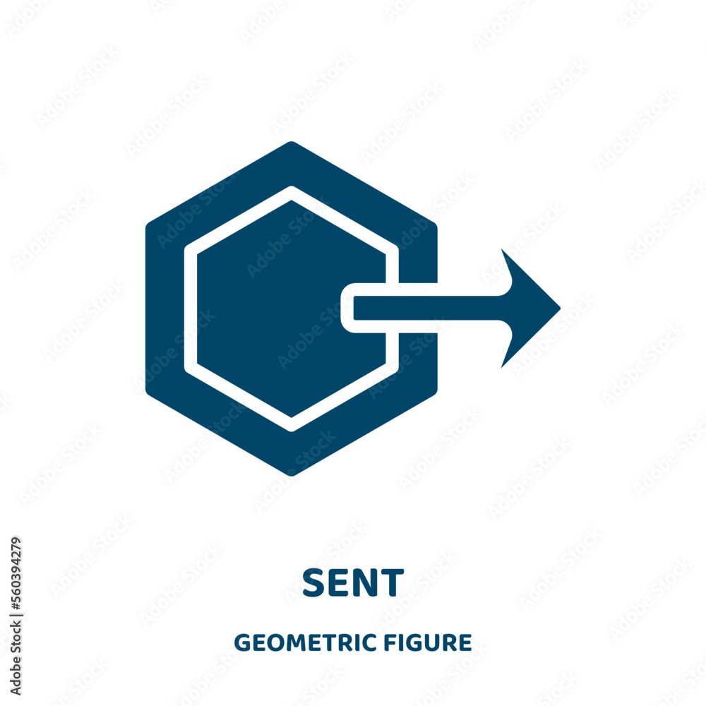 Poster sent vector icon from geometric figure collection. message filled flat symbol for mobile concept and