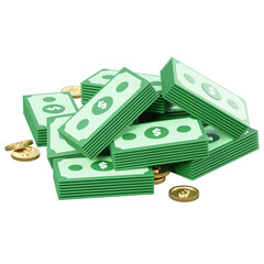 inflation money 3d illustration