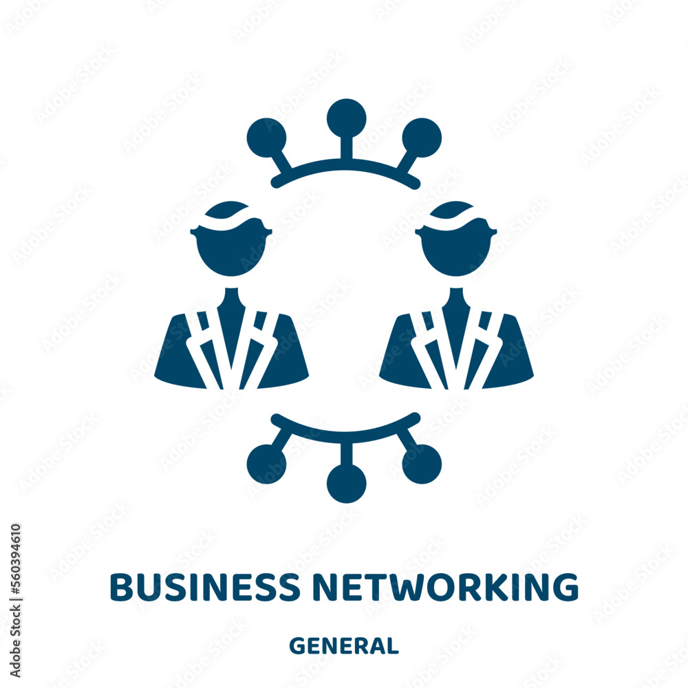 Poster business networking vector icon from general collection. network filled flat symbol for mobile conce