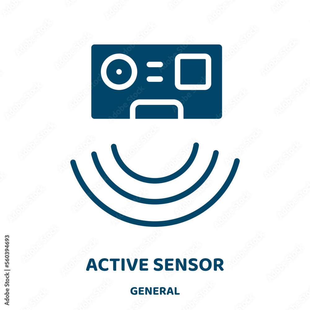 Aufkleber active sensor vector icon from general collection. technology filled flat symbol for mobile concept 