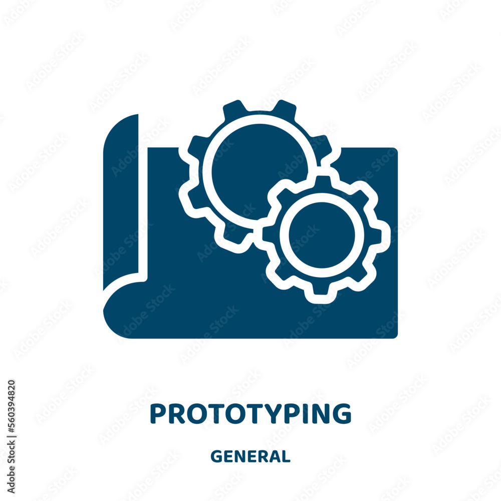 Poster prototyping vector icon from general collection. tool filled flat symbol for mobile concept and web 